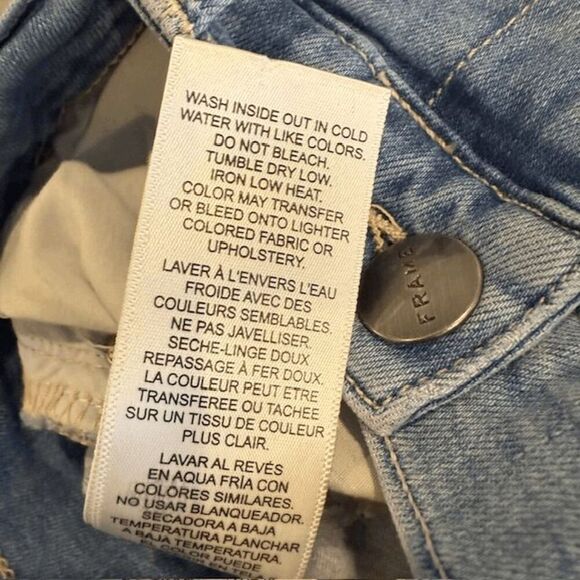 FRAME Le High Skinny Jeans Europa Wash Raw Hem Stretch Size 31 - Picture 8 of 12